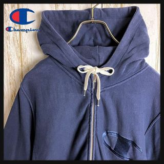 チャンピオン(Champion)の【人気リバースウィーブ】チャンピオン☆ワンポイント刺繍ロゴジップアップパーカー(パーカー)