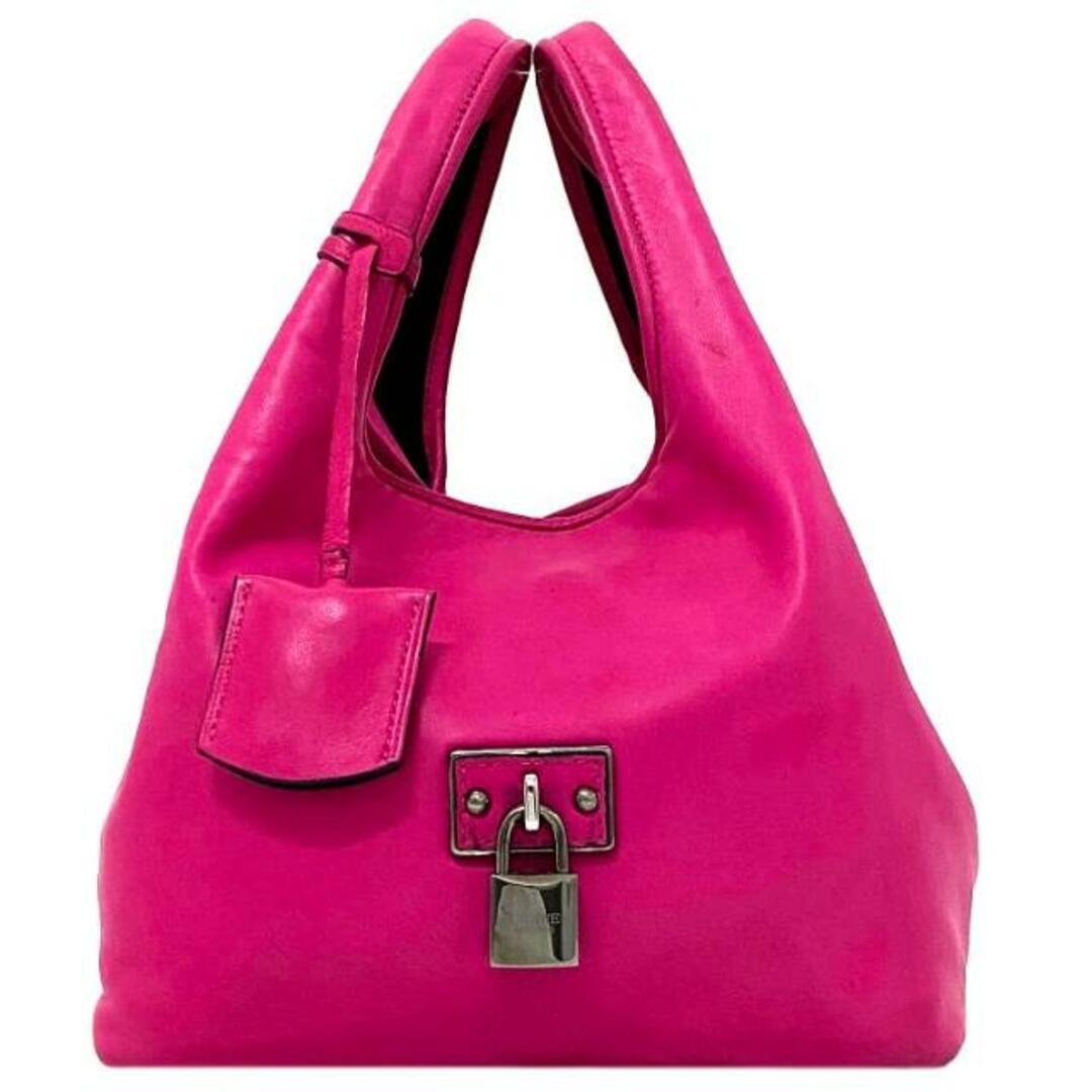LOEWE - ロエベ ハンドバッグ カリエ ピンク シルバー ミニ LOEWE - ロエベ ハンドバッグ カリエ ピンク シルバー ミニ
