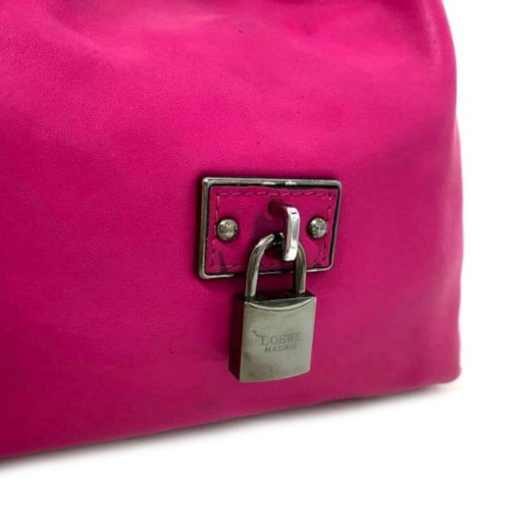 LOEWE - ロエベ ハンドバッグ カリエ ピンク シルバー ミニ LOEWE - ロエベ ハンドバッグ カリエ ピンク シルバー ミニ
