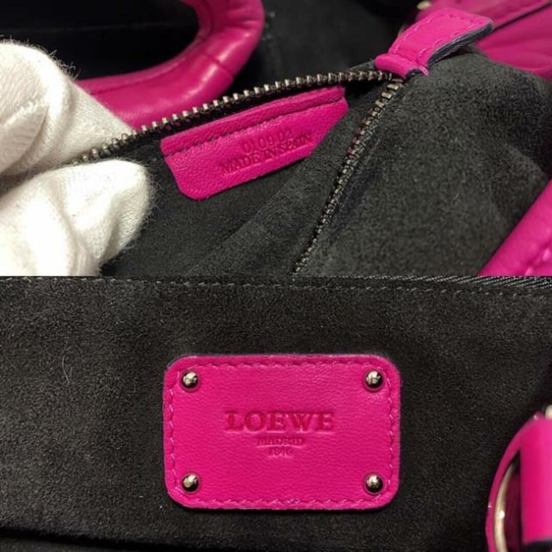LOEWE - ロエベ ハンドバッグ カリエ ピンク シルバー ミニ LOEWE - ロエベ ハンドバッグ カリエ ピンク シルバー ミニ