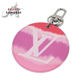 ルイヴィトン(LOUIS VUITTON)のLOUIS VUITTON ルイヴィトン モノグラム エスカル ポルトクレ ミロワール ピンク レッド シルバー金具 PVC M69291 キーリング バッグチャーム レディース 405312 【中古】(その他)