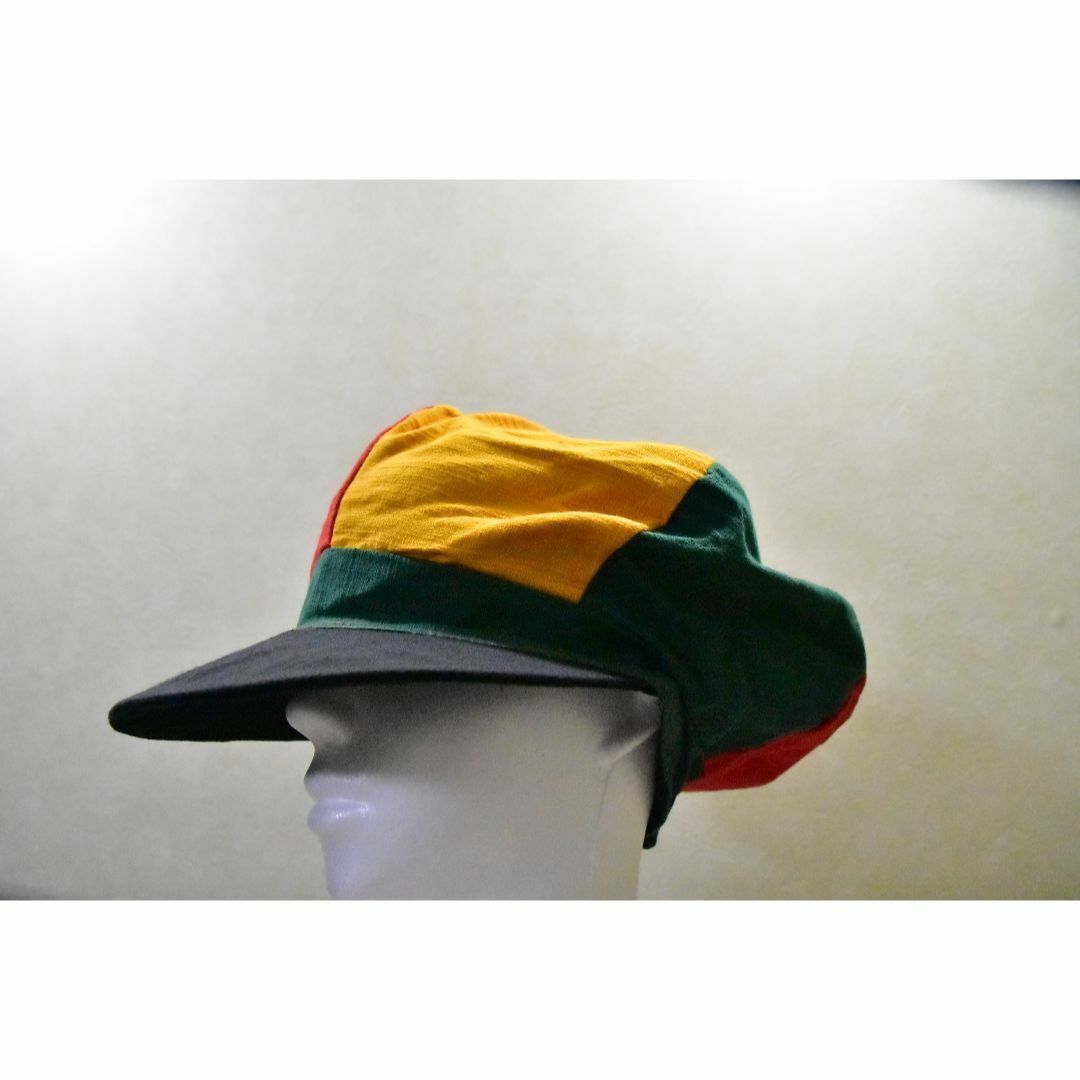 エスニック　キャスケット コットンキャップ　ラスタカラー　レゲエ　ツバ付き帽子6 メンズの帽子(キャスケット)の商品写真