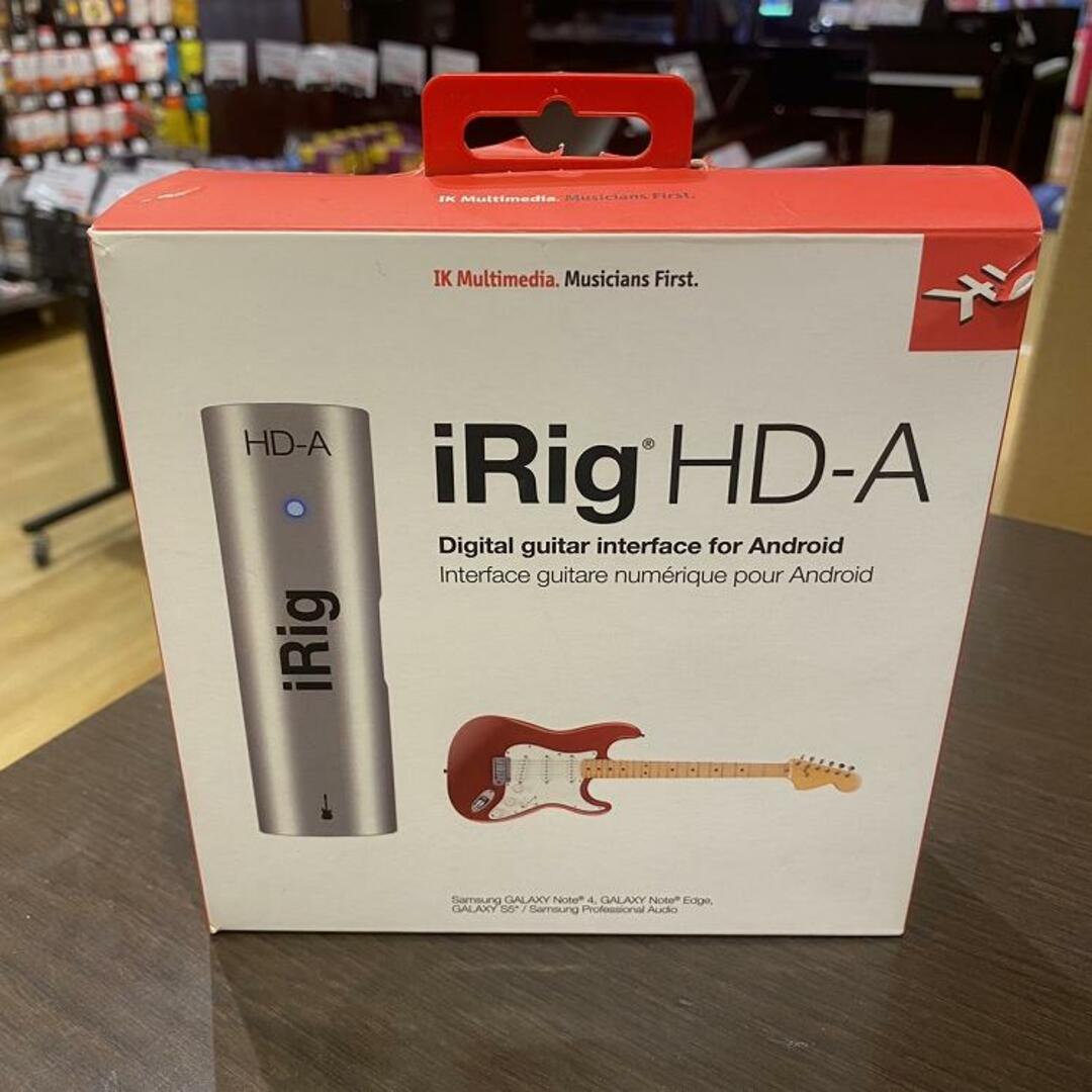 IK Multimedia（アイケーマルチメディア）/iRig HD-A 【Android対応ギターインターフェイス】【現物画像】 【中古】【USED】オーディオ・インターフェースUSBタイプ【マークイズ福岡ももち店】 楽器のDTM/DAW(オーディオインターフェイス)の商品写真