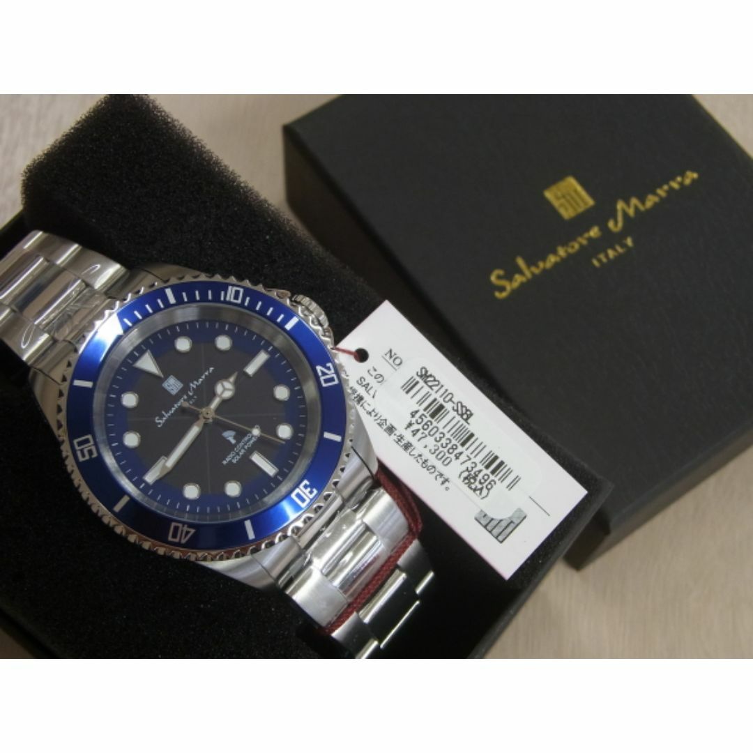 Salvatore Marra(サルバトーレマーラ)のサルバトーレマーラ ソーラー式電波時計 SM22110-SSBL 新品正規品 メンズの時計(腕時計(アナログ))の商品写真