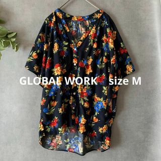 グローバルワーク(GLOBAL WORK)のGLOBAL WORK レーヨンシャツ 花柄(シャツ/ブラウス(半袖/袖なし))