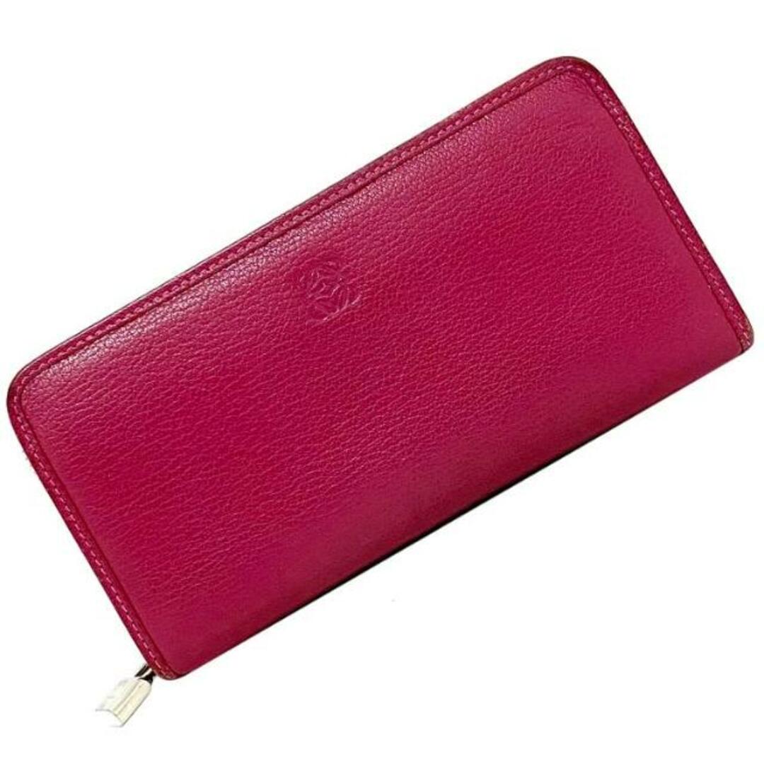 LOEWE - ロエベ ラウンドファスナー 長財布 ショッキングピンク LOEWE - ロエベ ラウンドファスナー 長財布 ショッキングピンク