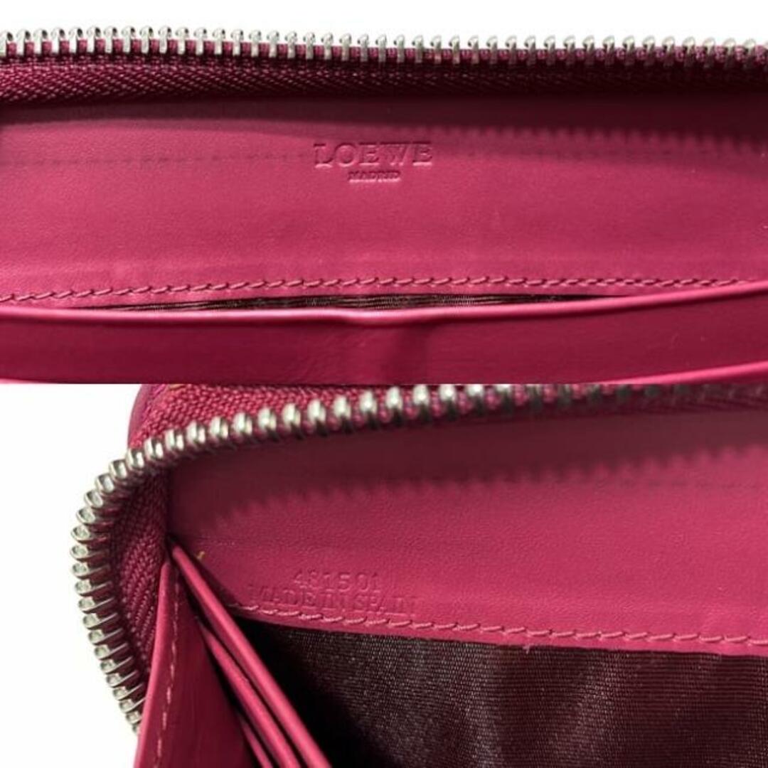 LOEWE - ロエベ ラウンドファスナー 長財布 ショッキングピンク LOEWE - ロエベ ラウンドファスナー 長財布 ショッキングピンク