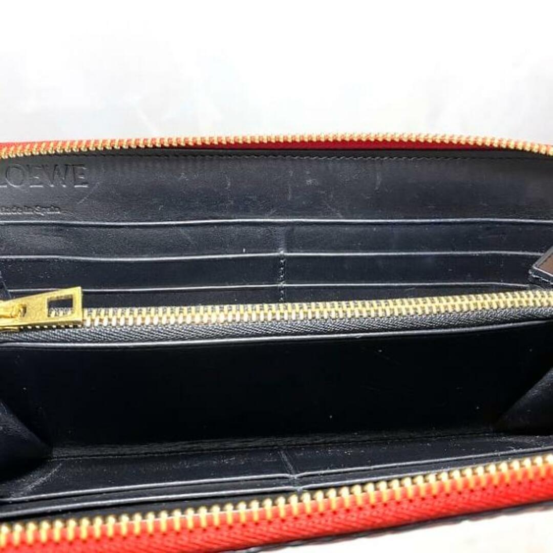 ロエベ ラウンドファスナー 長財布 レッド ゴールド リピート ロエベ ラウンドファスナー 長財布 レッド ゴールド リピート