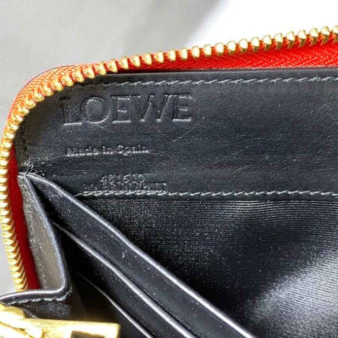 ロエベ ラウンドファスナー 長財布 レッド ゴールド リピート ロエベ ラウンドファスナー 長財布 レッド ゴールド リピート