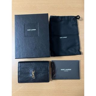 サンローラン(Saint Laurent)のサンローラン　三つ折り財布　ブラック(財布)