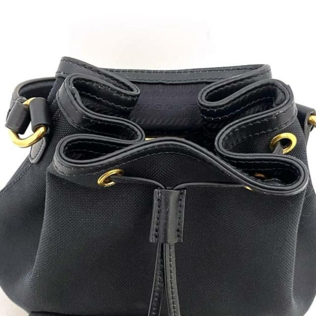 PRADA - プラダ 2way バケット バッグ ブラック ゴールド NERO PRADA - プラダ 2way バケット バッグ ブラック ゴールド NERO