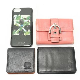 コーチ(COACH)のまとめ 4点 セット コーチ ラルフローレン など レザー 二つ折り 財布 iPhone ケース コインケース メンズ レディース EEE V9-2(折り財布)