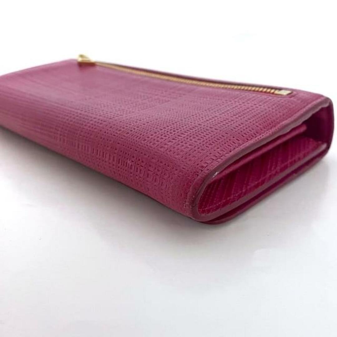 LOEWE - ロエベ 二つ折り 長財布 ピンク ゴールド リネン 美品 LOEWE - ロエベ 二つ折り 長財布 ピンク ゴールド リネン 美品