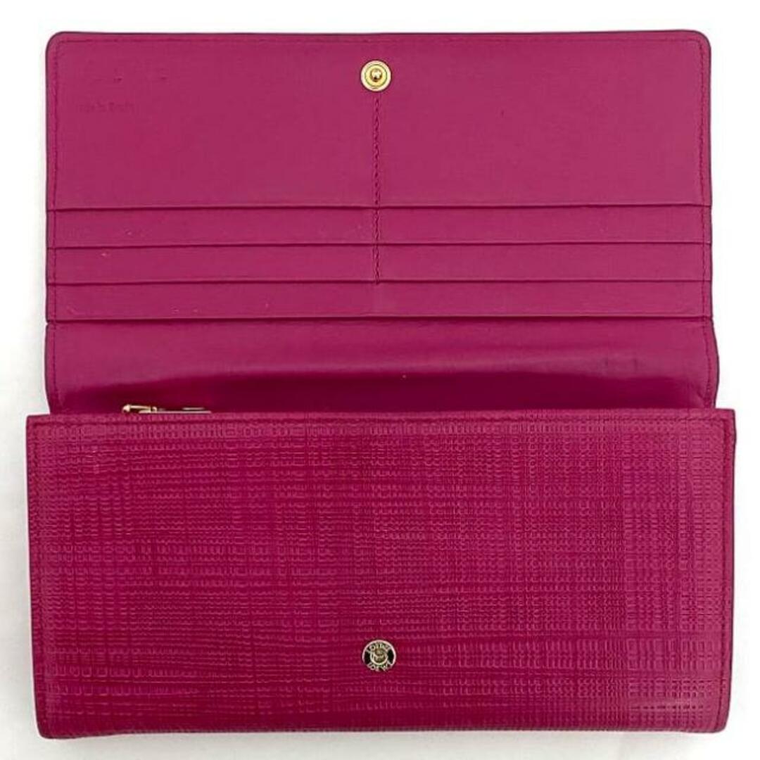 LOEWE - ロエベ 二つ折り 長財布 ピンク ゴールド リネン 美品 LOEWE - ロエベ 二つ折り 長財布 ピンク ゴールド リネン 美品