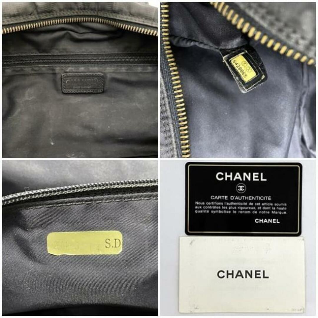 CHANEL(シャネル)のシャネル ミニ ボストンバッグ ブラック ニュートラベル A15828 ココマーク 軽い ナイロン レザー 中古 6番台 CHANEL ミニバッグ ニュートラ ファスナー 黒 定番 人気 総柄 横型 レディース マチ有 カジュアル レディースのバッグ(ボストンバッグ)の商品写真