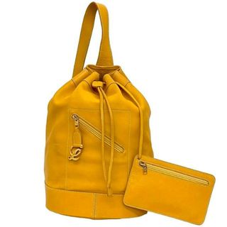 ロエベ(LOEWE)のロエベ ダッフルバッグ 巾着 キャメル ゴールド アナグラム 美品 ヴィンテージ レザー GP 中古 LOEWE 肩掛け 旅行 バケット ワンショルダー バッグ 定番 人気 レディース ポーチ付き 外ポケット有 マチ有 お洒落 高級感(その他)