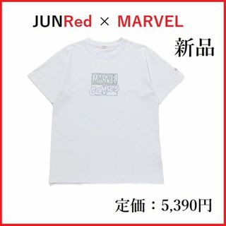 マーベル(MARVEL)の【半額!!】MARVEL × JUNRed ロゴ プリント Tシャツ【新品】(Tシャツ/カットソー(半袖/袖なし))