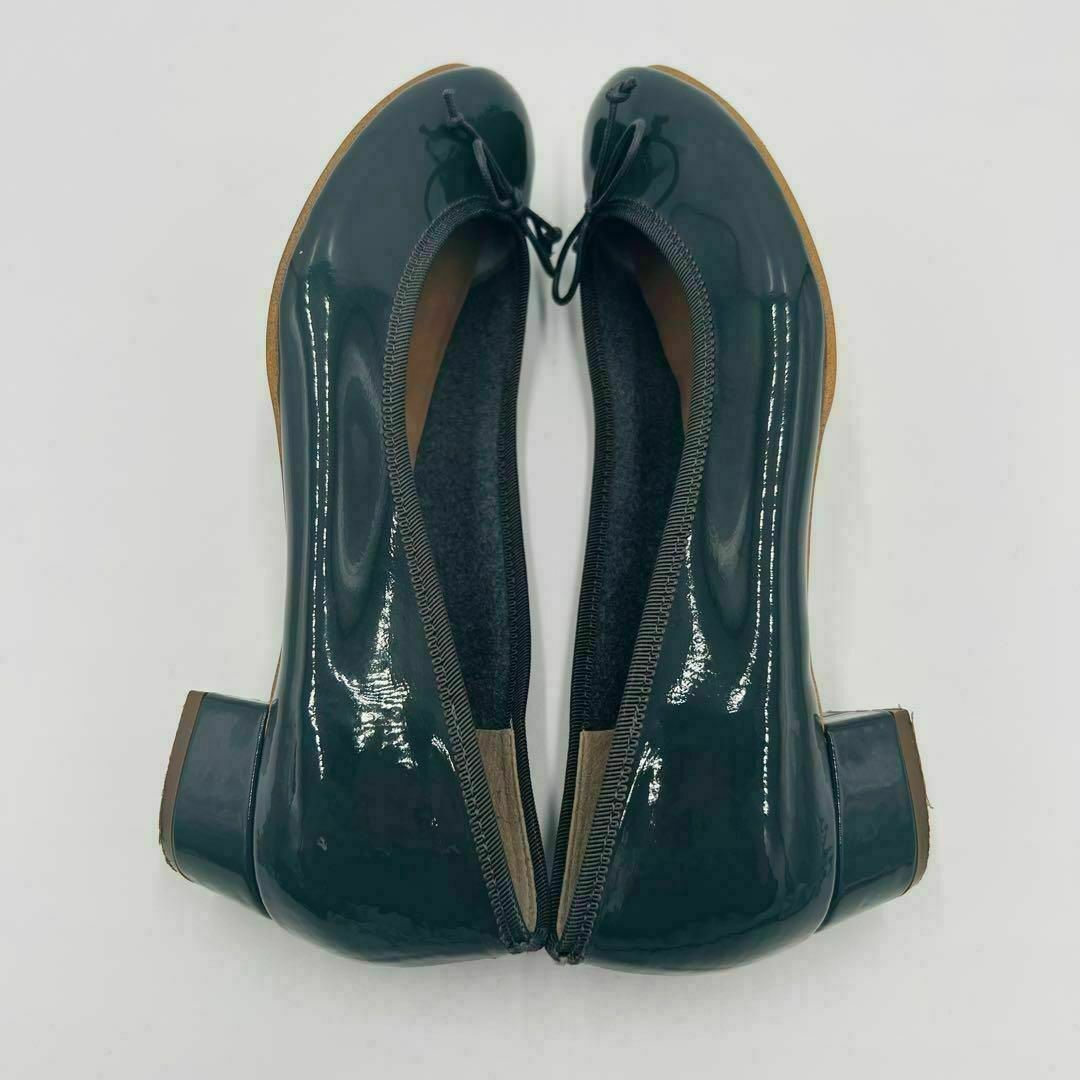 ファルファーレ farfalle グレー チャンキーヒール エナメル 22.5 レディースの靴/シューズ(バレエシューズ)の商品写真