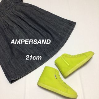 AMPERSAND アンパサンド キッズ ハイカットスニーカー 21cm^^☆