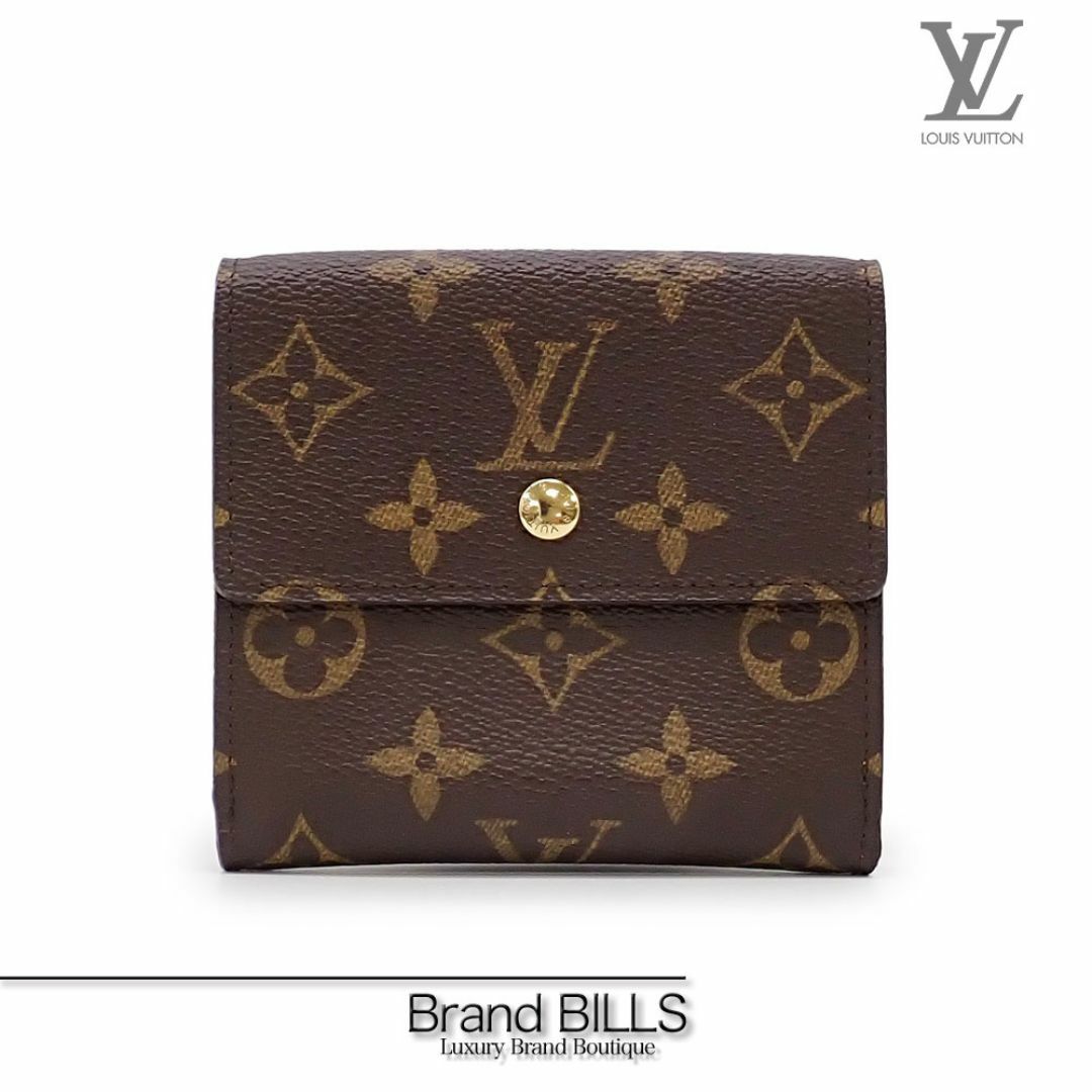 LOUIS VUITTON(ルイヴィトン)の未使用品 ルイ ヴィトン ポルトモネ・ビエ・カルトクレディ 折り財布 Wホック M61652 モノグラム ブラウン ゴールド金具 レディースのファッション小物(財布)の商品写真