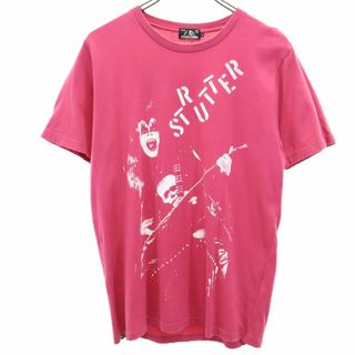 ヒステリックグラマー(HYSTERIC GLAMOUR)のヒステリックグラマー 日本製 KISS プリント 半袖 Tシャツ M ピンク系 HYSTERIC GLAMOUR バンT メンズ 古着 【240403】 メール便可(Tシャツ/カットソー(半袖/袖なし))