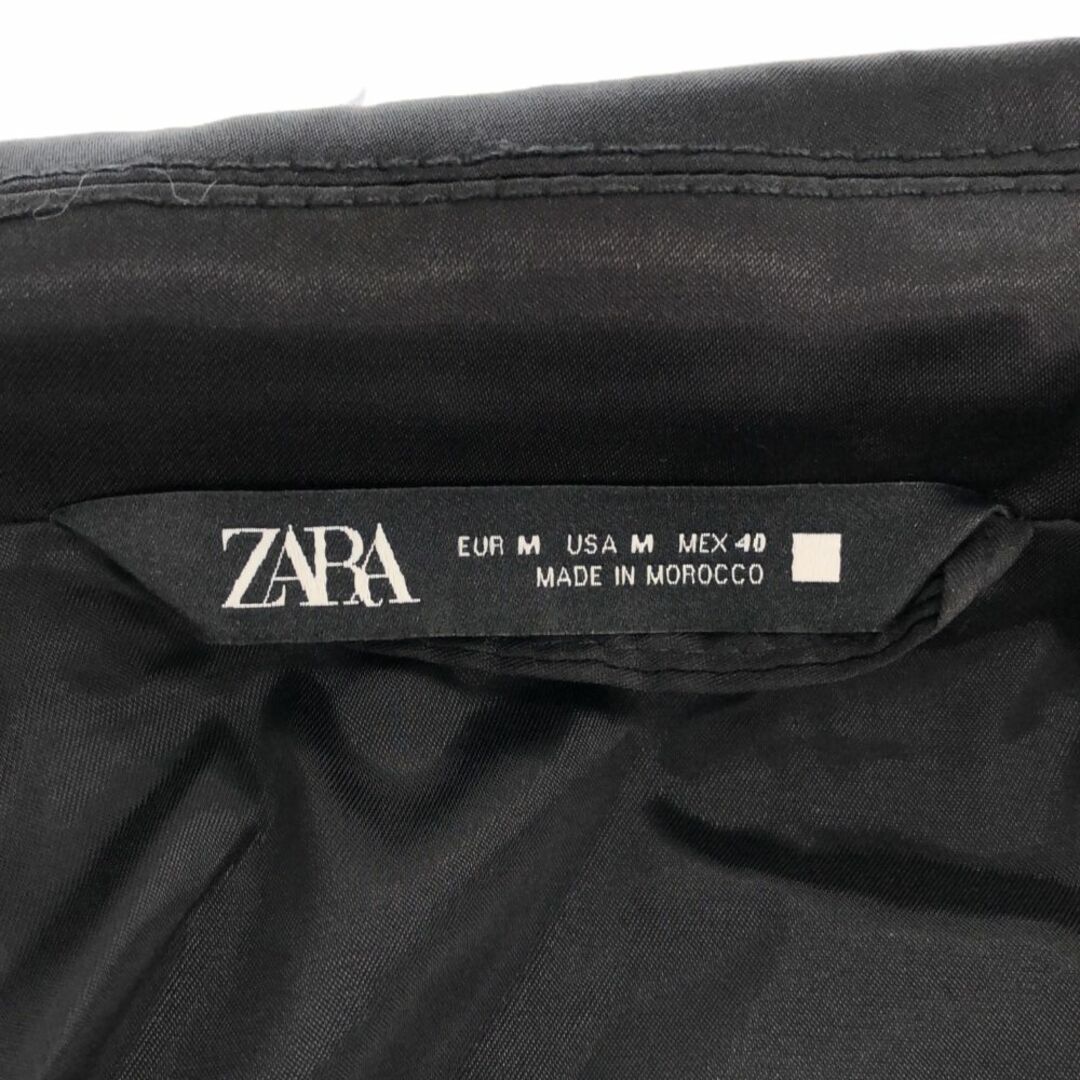 ZARA(ザラ)のザラ スタンドカラー ブルゾン M ブラック×ホワイト ZARA ジャケット メンズ 古着 【240403】 メンズのジャケット/アウター(ブルゾン)の商品写真