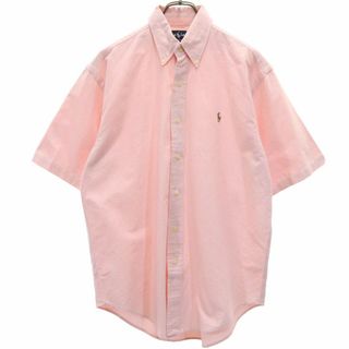 ラルフローレン(Ralph Lauren)のラルフローレン 半袖 ボタンダウンシャツ S ピンク RALPH LAUREN メンズ 古着 【240403】 メール便可(シャツ)