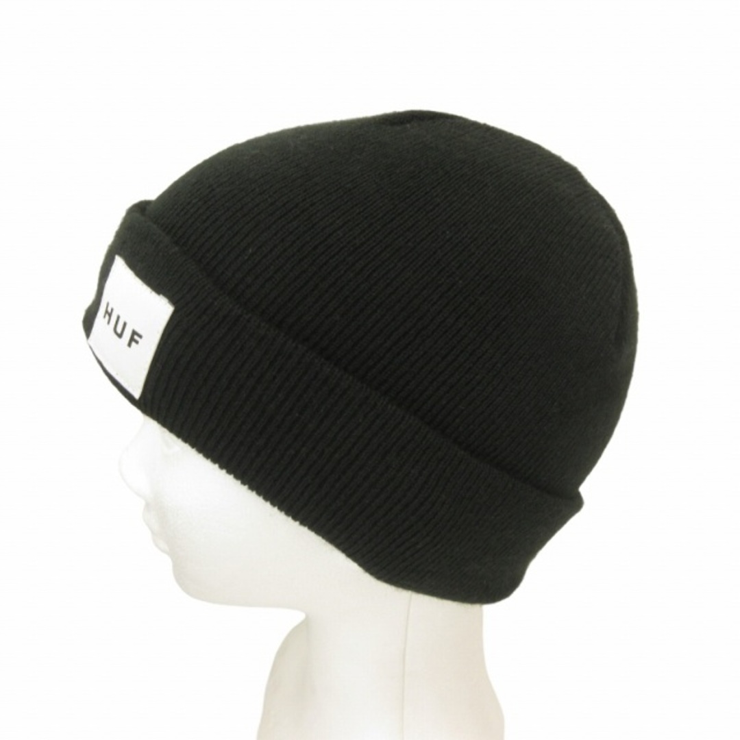 HUF(ハフ)のハフ HUF アクリル ビーニー ニット帽子 ロゴ 黒 ブラック メンズの帽子(ニット帽/ビーニー)の商品写真