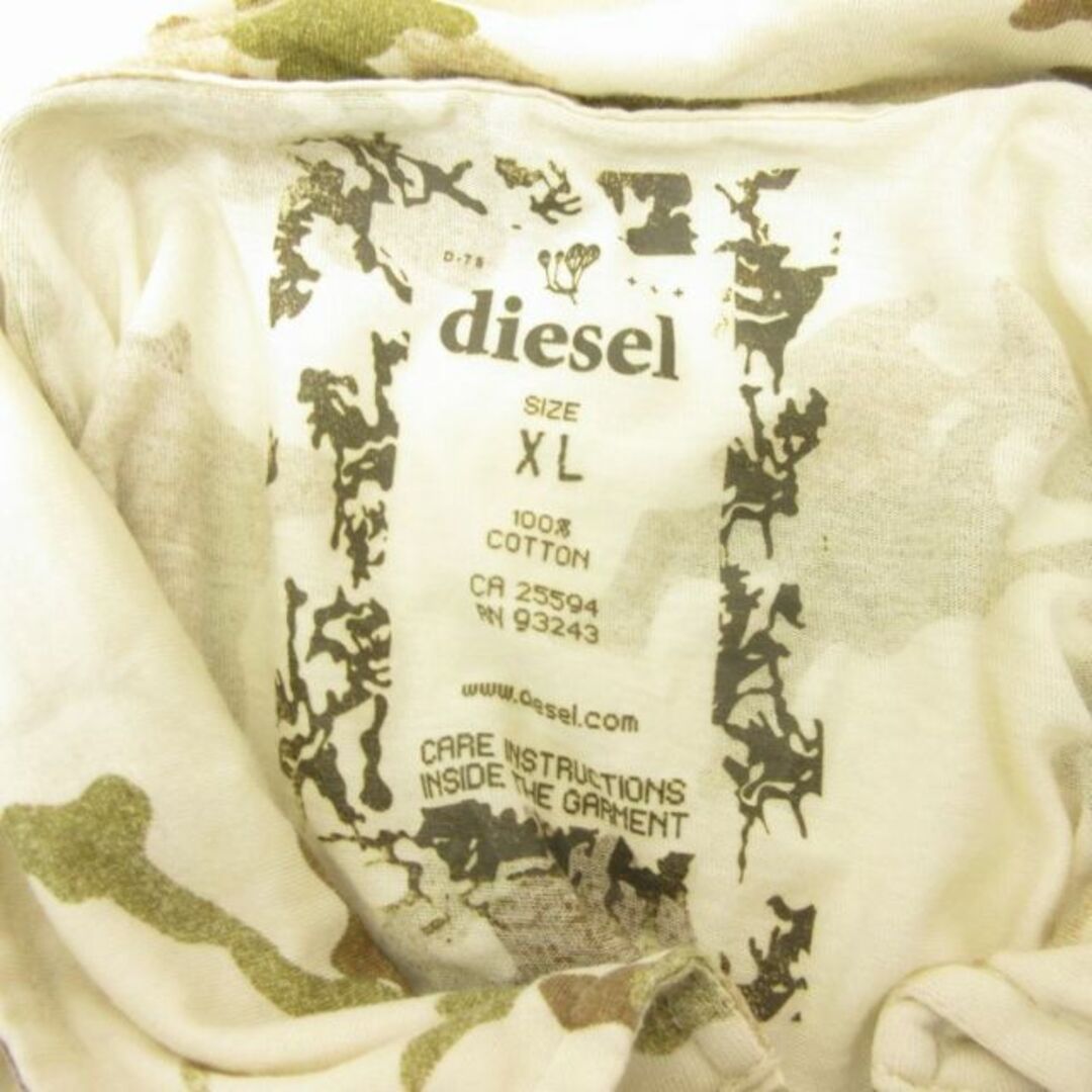 DIESEL(ディーゼル)のディーゼル ポロシャツ ハーフジップ カモ柄 迷彩 半袖 XL ■GY09 メンズのトップス(ポロシャツ)の商品写真