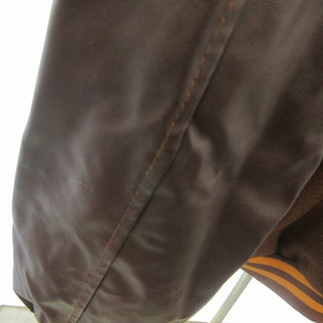 other(アザー)のスタジャン ジャケット ブルゾン 刺繍 ワッペン XXL ブラウン 茶 メンズのジャケット/アウター(ブルゾン)の商品写真