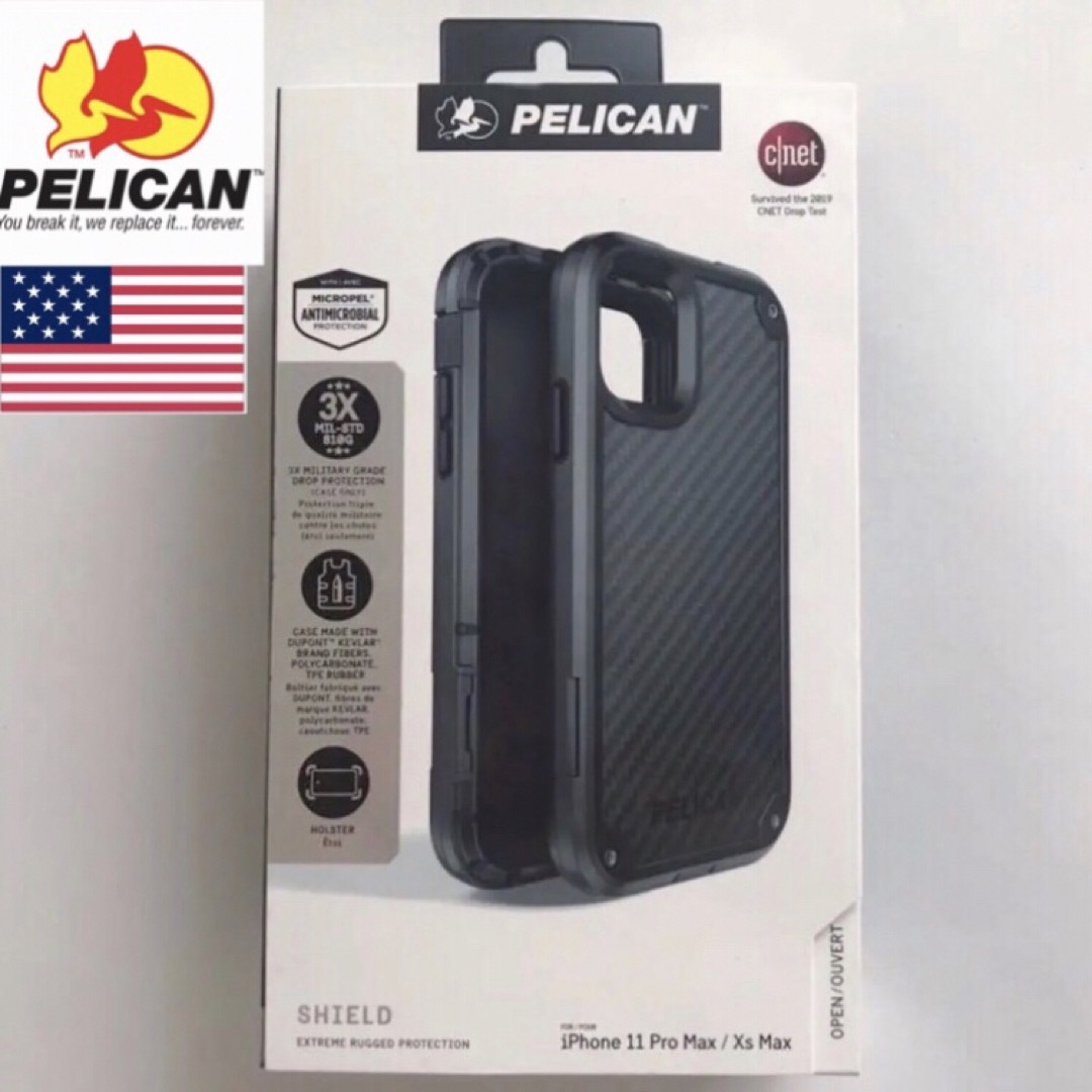 Pelikan(ペリカン)の新品 iPhone 11pro Max/Xs Max 対応 USA ペリカン 黒 スマホ/家電/カメラのスマホアクセサリー(iPhoneケース)の商品写真