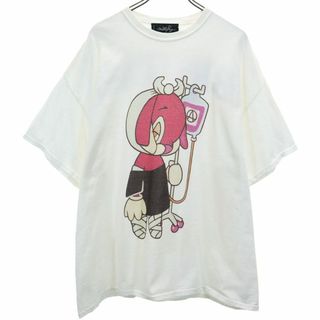 ミルクボーイ(MILKBOY)のミルクボーイ プリント 半袖 Tシャツ XXL ホワイト MILKBOY メンズ 古着 【240403】 メール便可(Tシャツ/カットソー(半袖/袖なし))