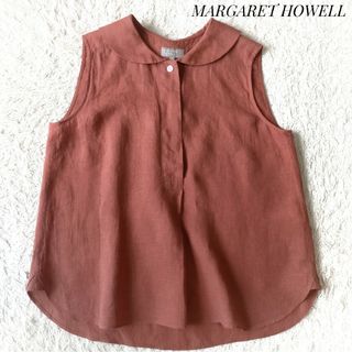 MARGARET HOWELL - 【マーガレットハウエル】リネンブラウス シャツ Ⅱ 丸襟 プルオーバー