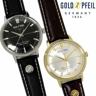 ゴールドファイル(GOLD PFEIL)の【新品】腕時計 メンズ 腕時計 ゴールドファイル 革ベルト GOLD PFEIL(腕時計(アナログ))