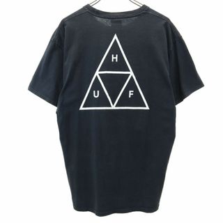 ハフ(HUF)のハフ バックプリント 半袖 Tシャツ L 黒 HUF メンズ 古着 【240403】 メール便可(Tシャツ/カットソー(半袖/袖なし))