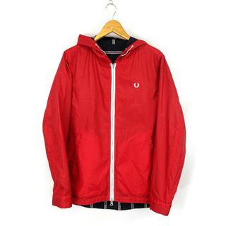 FRED PERRY - フレッドペリー リバーシブル パーカー ジャケット F2458 黒 赤 M