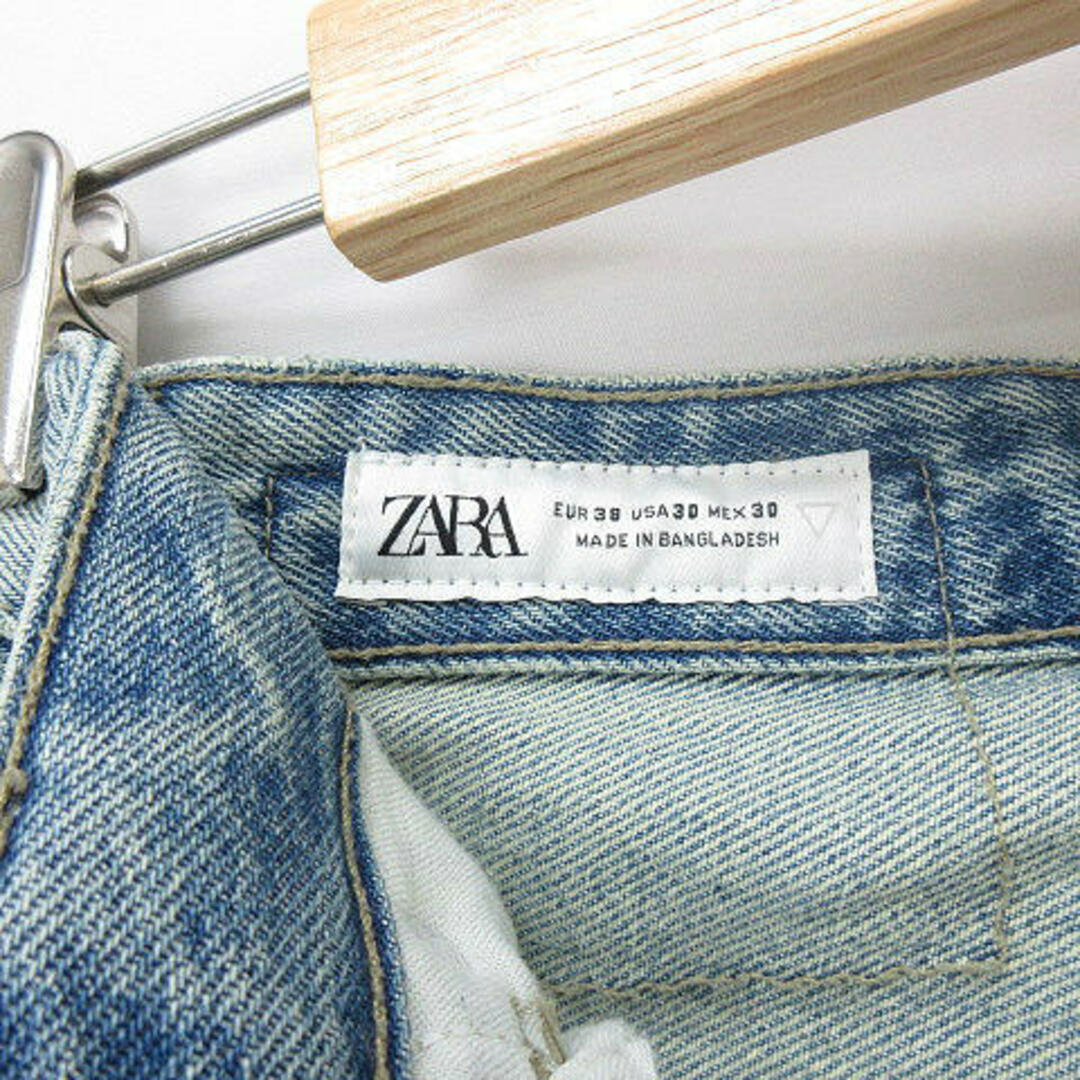 ZARA(ザラ)のザラ ZARA ジップフライ ワイド ダメージ デニムパンツ EU38 US30 メンズのパンツ(デニム/ジーンズ)の商品写真