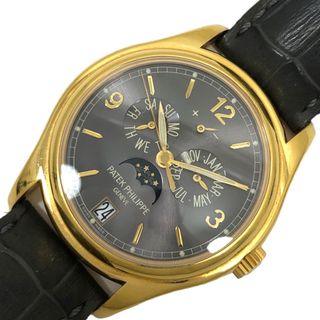 パテックフィリップ(PATEK PHILIPPE)の　パテック・フィリップ PATEK PHILIPPE アニュアルカレンダー 5146J-010 グレー K18YG/社外ベルト/社外尾錠（銀色） 自動巻き メンズ 腕時計(その他)