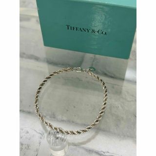 ティファニー(Tiffany & Co.)の美品　ヴィンテージティファニー　旧ロゴ　コンビ　ロープチェーン ブレス　14k(ブレスレット/バングル)