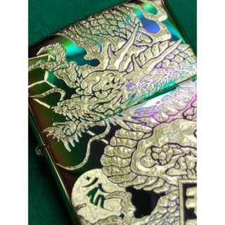 ジッポー(ZIPPO)のジッポ　スペクトラム マルチカラー 昇り龍・名前・梵字zippo 倶利伽羅竜王(タバコグッズ)