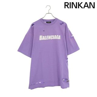 バレンシアガ(Balenciaga)のバレンシアガ  651795 TKVB8 デストロイ加工ロゴプリントTシャツ メンズ XS(Tシャツ/カットソー(半袖/袖なし))