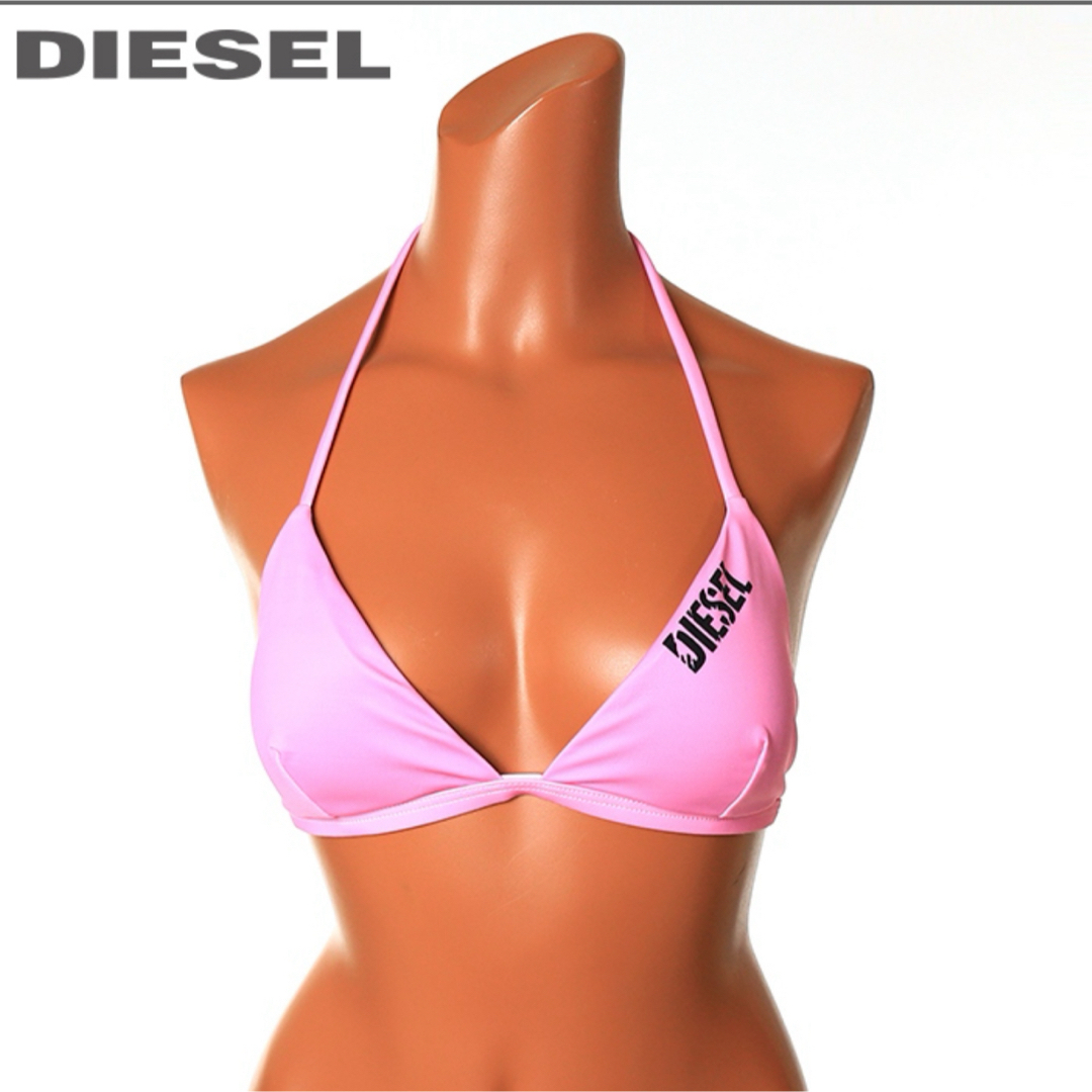 DIESEL(ディーゼル)のDIESEL ディーゼル ロゴプリント ビキニトップ B70 カップB  レディースの水着/浴衣(水着)の商品写真