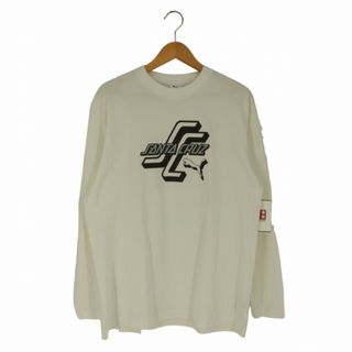 PUMA - PUMA(プーマ) ロゴプリント クルーネックカットソー 長袖Tシャツ メンズ