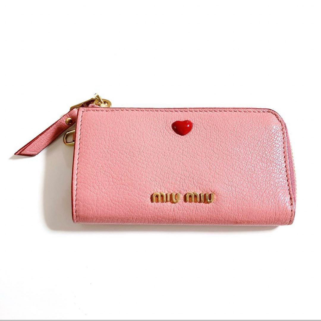 miumiu(ミュウミュウ)のMIU MIU ミュウミュウ マドラス ラブ ハート コインケース ピンク レディースのファッション小物(コインケース)の商品写真