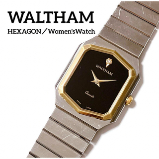 ウォルサム(Waltham)のWALTHAM ウォルサム 1p ダイヤ 時計 レディース ゴールド シルバー(腕時計)