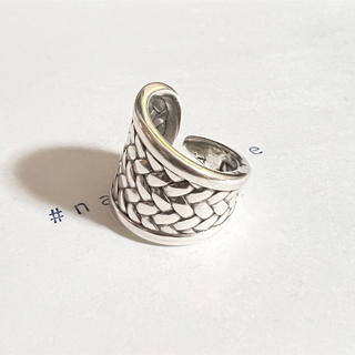 シルバーリング 925 クラフト フェイクスケイル 鱗 アシメ 韓国 指輪⑤a(リング(指輪))