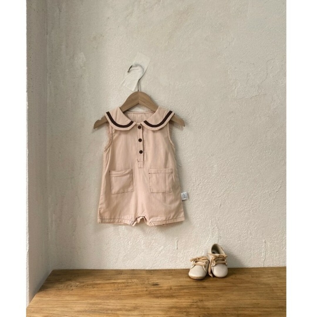【新品】韓国風子供服 セーラーロンパース  ベビー服 可愛い 夏  75 80 キッズ/ベビー/マタニティのベビー服(~85cm)(ロンパース)の商品写真