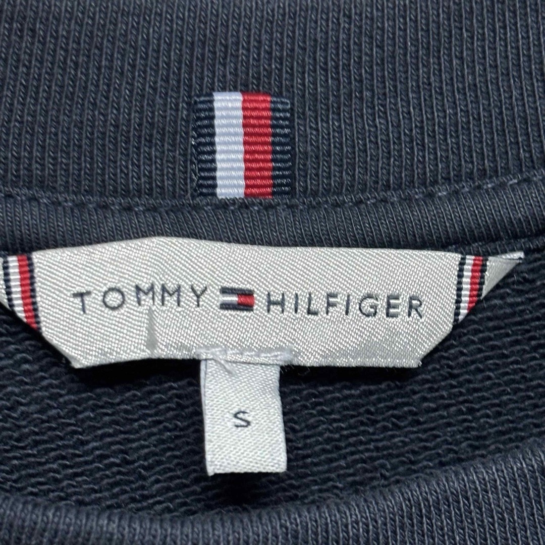 TOMMY HILFIGER(トミーヒルフィガー)の【希少】トミーヒルフィガー トレーナー S 刺繍 編み込みセーター ネイビー 春 メンズのトップス(ニット/セーター)の商品写真