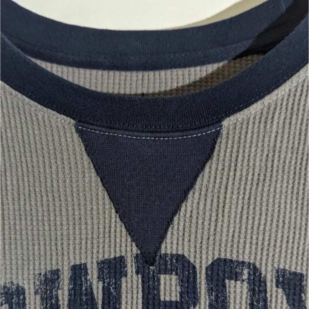 古着 ロンT ラグラン プリント アメカジ アメフト カウボーイズ グレー メンズのトップス(Tシャツ/カットソー(七分/長袖))の商品写真