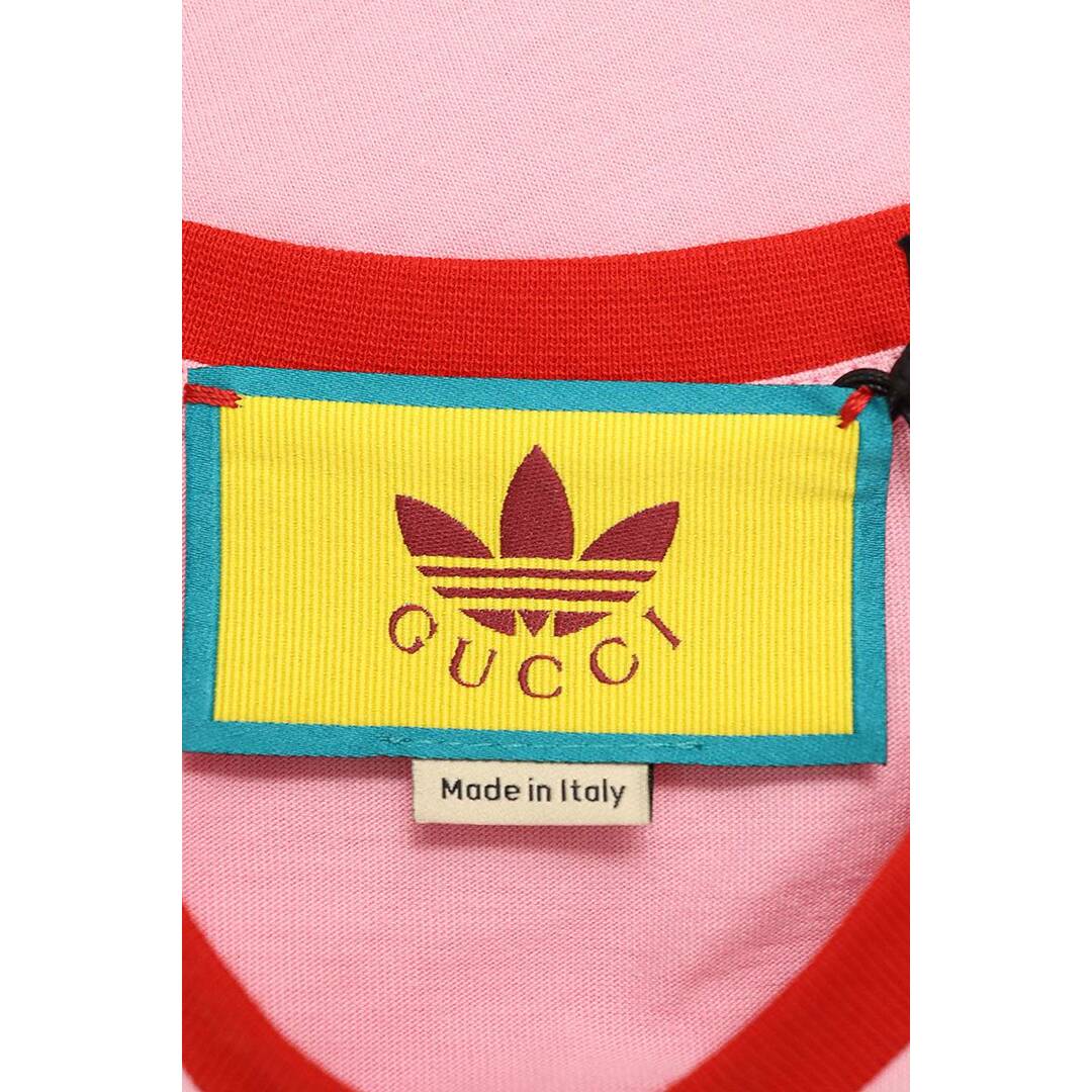 Gucci(グッチ)のグッチ フロントロゴショートリンガーTシャツ レディース L レディースのトップス(Tシャツ(半袖/袖なし))の商品写真